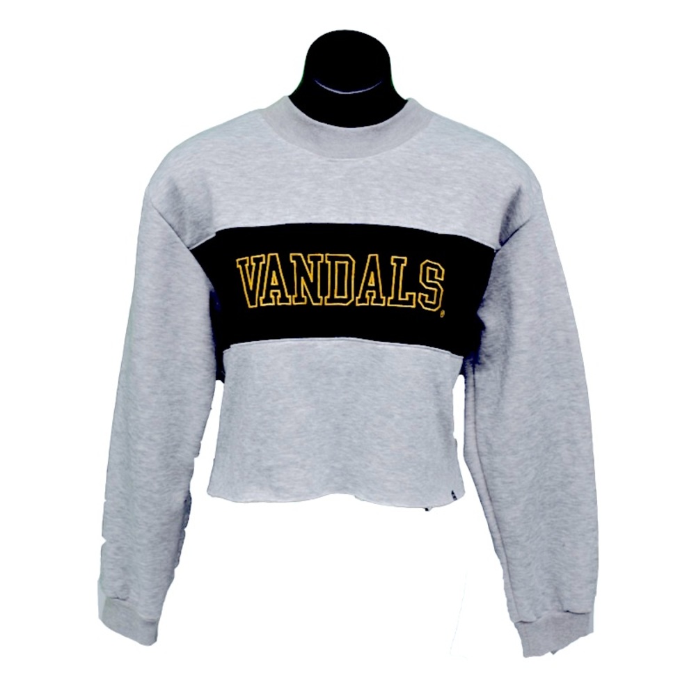 NWOT Hype & Vice Gray Cropped “VANDALS” Crewneck Sweatshirt!